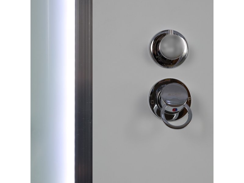 Купить Душевая кабина Deto Em EM4517 LED гм 170 x 85 см, с крышей, с Led подсветкой, с гидромассажем