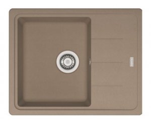 Мойка Franke BASIS BFG 611 C, 114.0313.334, гранит, установка сверху, оборачиваемая, цвет миндаль, 62*50 см