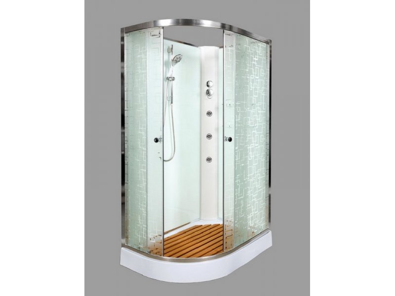 Купить Душевая кабина Deto Em EM2712 L/R N гм, 120 x 80 см, без крыши, с гидромассажем
