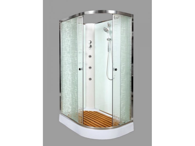 Купить Душевая кабина Deto Em EM2712 L/R N гм, 120 x 80 см, без крыши, с гидромассажем