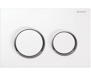 Кнопка Geberit Omega Type 20 115.085.KJ.1, белая, глянцевый хром