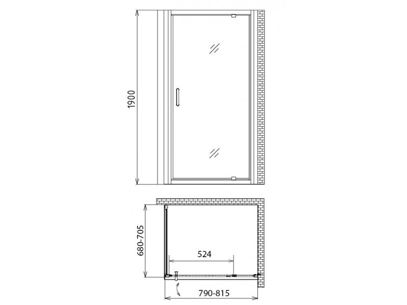 Купить Душевой уголок Gemy Sunny Bay S28150-A70, 80 х 70 х 190 см, стекло прозрачное