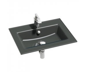 Раковина стеклянная Jacob Delafon Vox EB2105-DD2, 60 х 45 см, серая, глянцевая