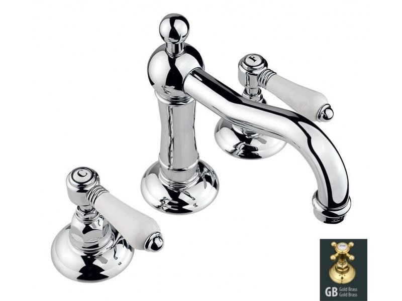 Купить Смеситель Nicolazzi Dames Anglaises 1409GB78 для раковины, гальваническое золото, ручки P. Mont Blanc