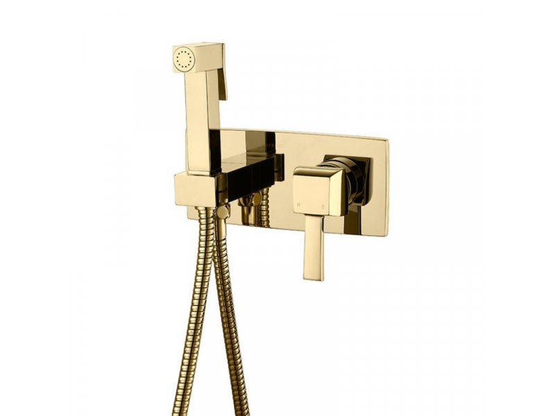 Купить Смеситель для биде Caprigo Diamante 50-130-oro с гигиенической лейкой, золото