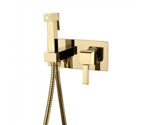 Смеситель для биде Caprigo Diamante 50-130-oro с гигиенической лейкой, золото
