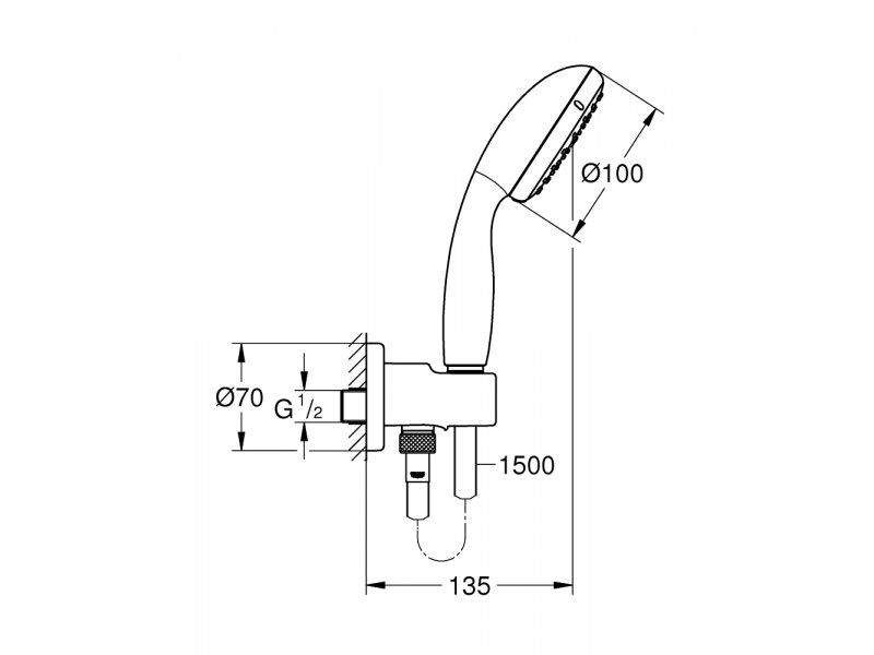 Купить Душевой гарнитур Grohe New Tempestan 100 II 26406001 (26406000)