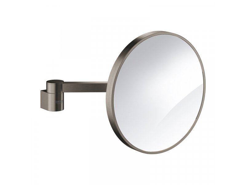 Купить Косметическое зеркало с увеличением в 7 раз Grohe Selection 41077AL0, черный графит матовый