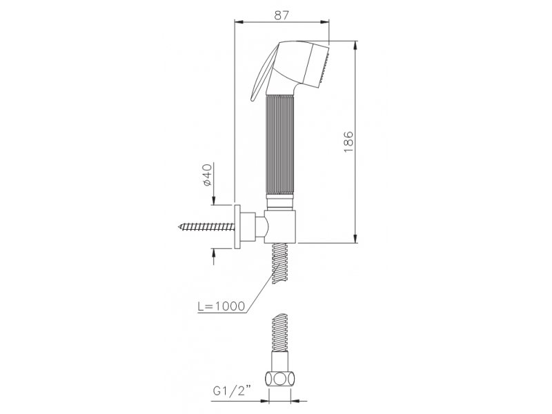 Купить Гигиенический душ Nicolazzi Doccia 5523BZ, бронза