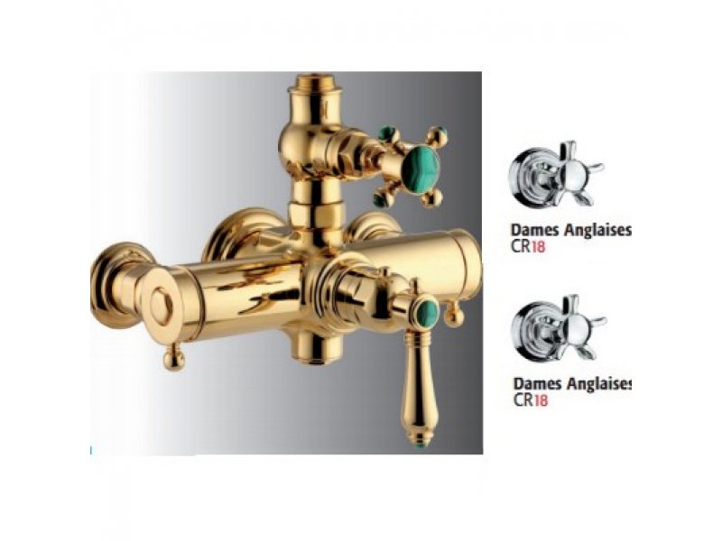 Купить Cмеситель Nicolazzi Termostatico 4917GO18 для душа, золото/Dames Anglaise