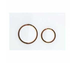Клавиша Geberit Sigma Type 21 115.650.SI.1, металл, белый/красное золото