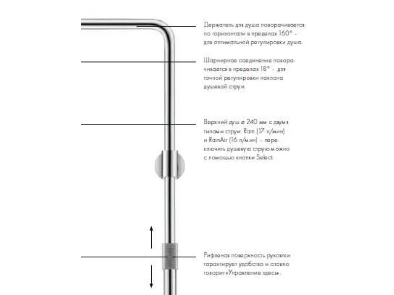 Купить Душевая система AXOR Front Showerpipe 26020000