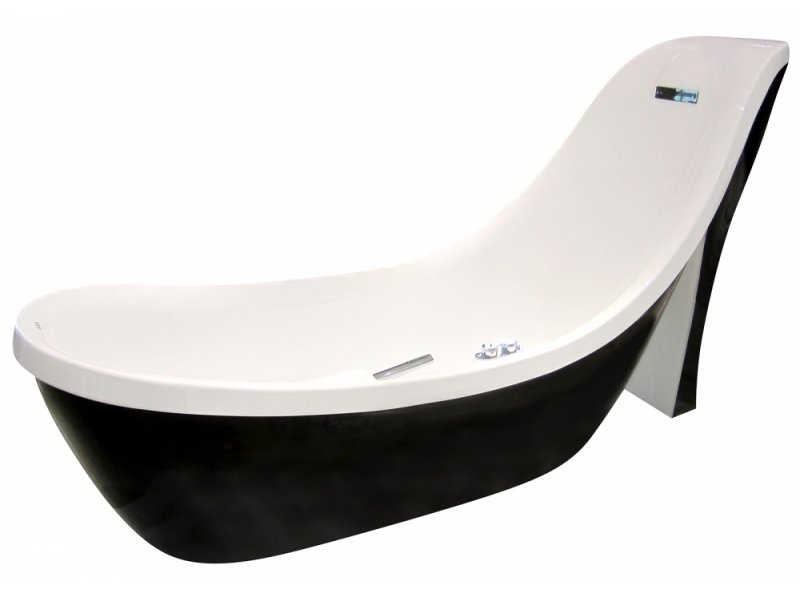 Купить Ванна акриловая Gemy RF1253BG 238 х 88 x 143 см без гидромассажа, отдельностоящая, черная