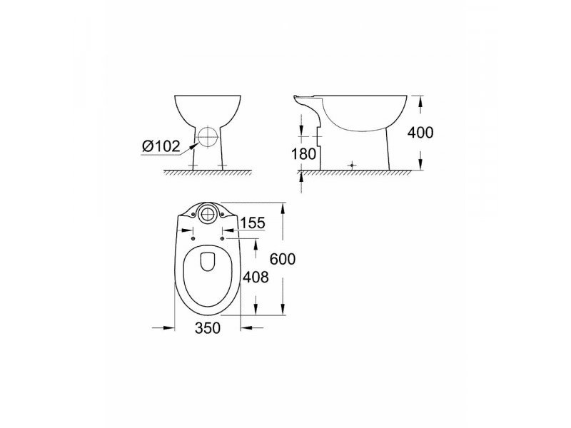 Купить Напольный унитаз Grohe Bau Ceramic 39428000, белый