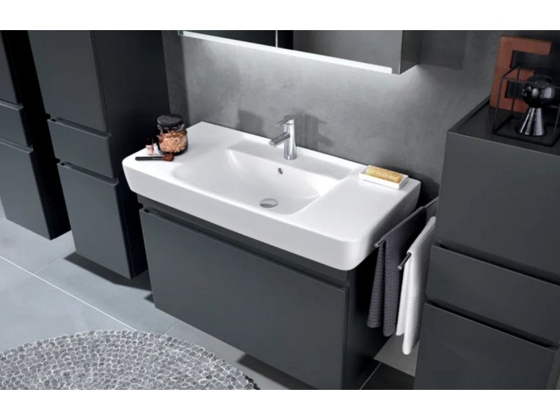Купить Шкаф-пенал Geberit Renova Plan 869031000, 39 см, цвет тёмно-серый матовый