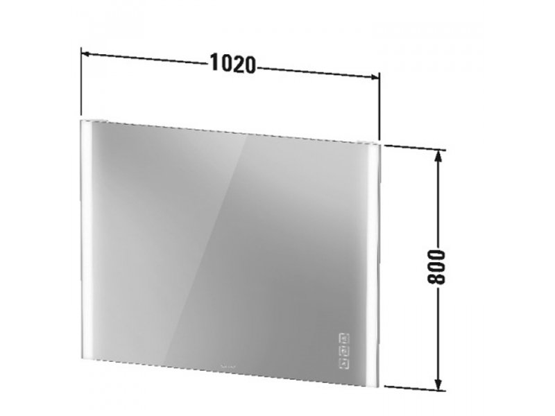 Купить Зеркало Duravit XViu XV70430B1B1 102 x 4 x 80 см с подсветкой, с эффектом Memory, шампань матовый