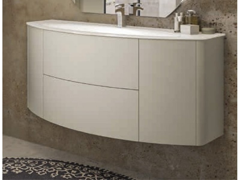 Купить Тумба под раковину Cezares Eden 54417 121 см подвесная, цвет grigio natura