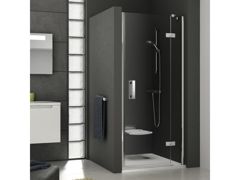 Купить Душевая дверь в нишу Ravak Smartline SMSD2-120 A, левая/правая, профиль хром, витраж транспарент, 0SLGAA00Z1/0SPGAA00Z1