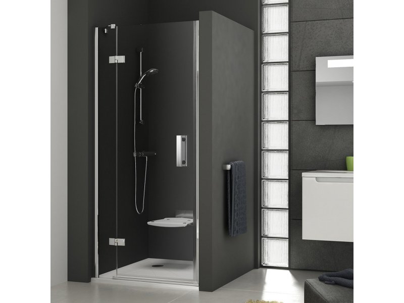 Купить Душевая дверь в нишу Ravak Smartline SMSD2-120 A, левая/правая, профиль хром, витраж транспарент, 0SLGAA00Z1/0SPGAA00Z1