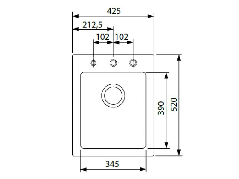 Купить Мойка Franke MARIS MRG 610-42, 114.0198.954, гранит, установка сверху, цвет шоколад, 42,5*52 см