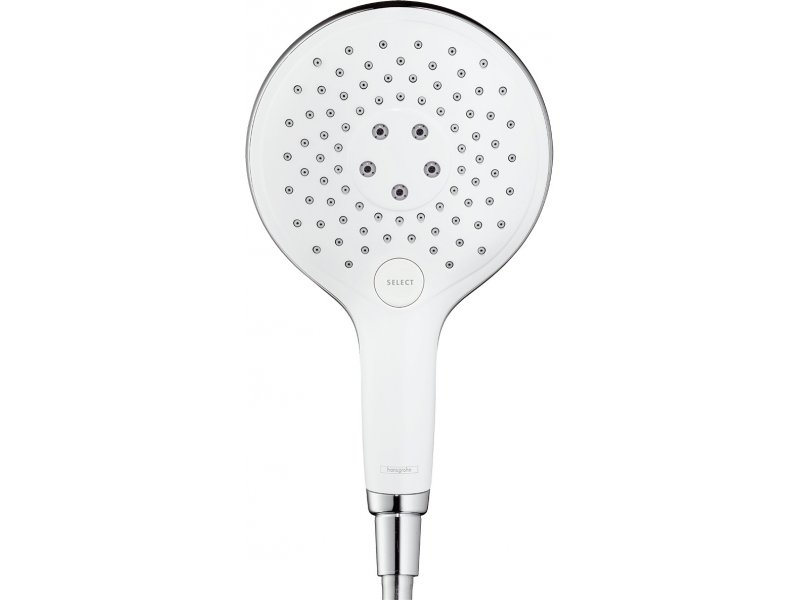 Купить Душевой гарнитур Hansgrohe Raindance Select S 150 3iet с мыльницей 27803400, штанга 90 см, белый/хром