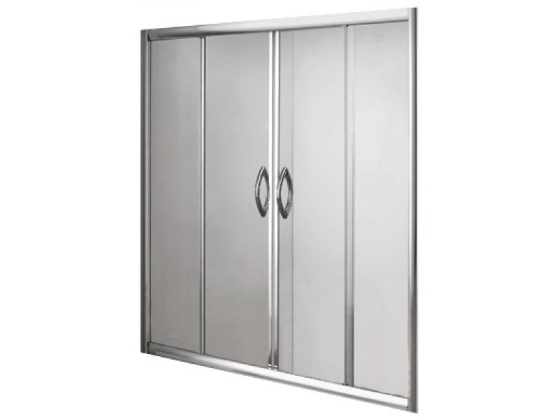 Купить Шторка на ванну Gemy New Tradition S12192A 150 x 150 см, раздвижная, стекло прозрачное, хром
