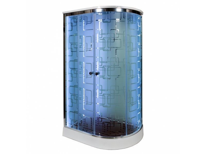 Купить Душевая кабина Deto Em EM1512 L/R LED 120 x 80 см, с крышей, с Led подсветкой
