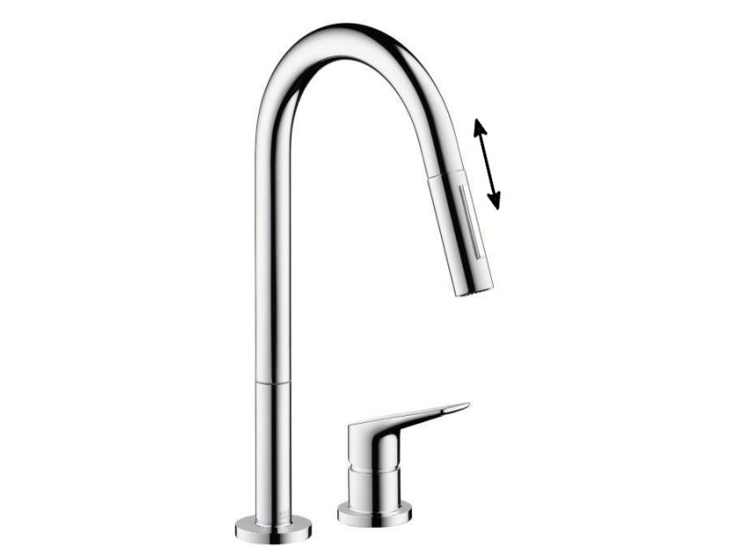 Купить Смеситель для кухни Axor Citterio M 34822000, с выдвижным изливом, хром