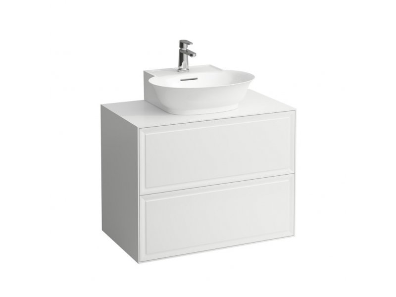 Купить Тумба под раковину Laufen New Classic 77.5 х 45.5 х 60 см, 4.0601.4.085.631.1, подвесная, вырез посередине, белый глянцевый