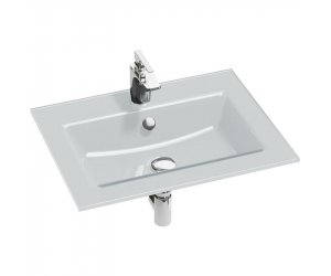 Раковина стеклянная Jacob Delafon Vox EB2105-DD1, 60 х 45 см, белая, глянцевая