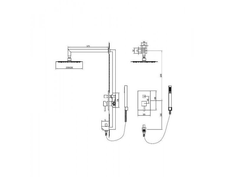 Купить Душевая система RGW Shower Panels SP-54, 21140854-01, цвет хром