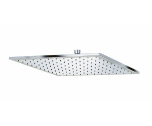 Верхний душ Kludi A-Qa 6444005-00, 40 x 40 см квадратный, плоский 8 мм, 1 режим струи, без держателя, цвет хром