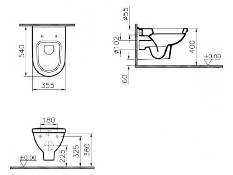 Купить Подвесной унитаз Vitra Form 300 5247B003-0075