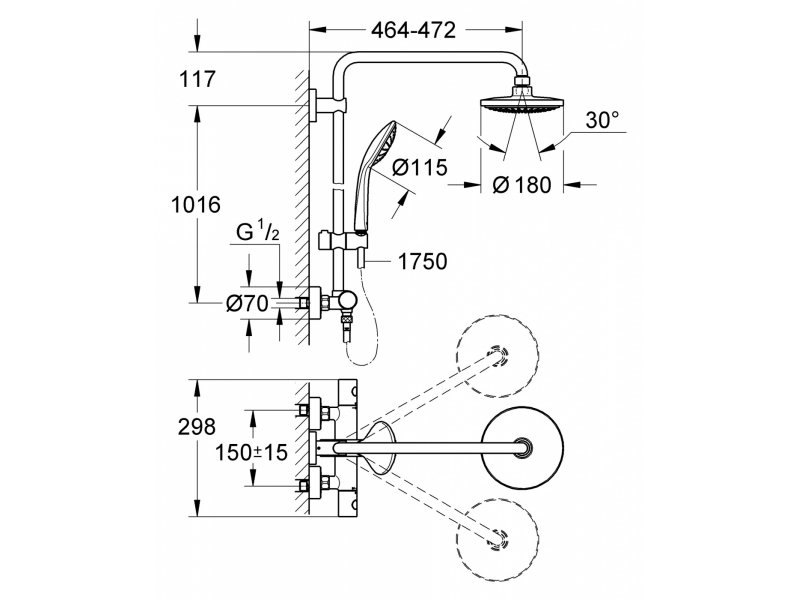 Купить Душевая система Grohe Euphoriа System 27296001