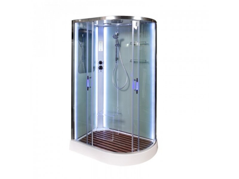 Купить Душевая кабина Deto A 102 L/R 120 x 80 см, с крышей, Led