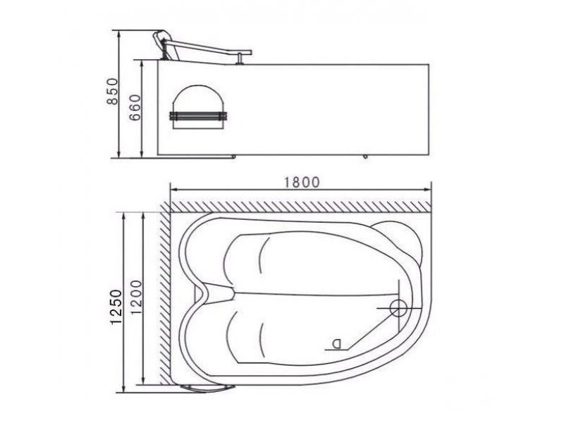 Купить Ванна гидромассажная Appollo АT-0919R ll/AT-0929L ll 180*125 см