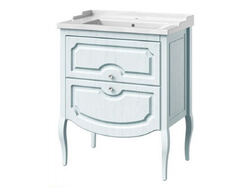 Купить Тумба под раковину Caprigo Aspetto Firenze 70 34116, 2 ящика, цвет TК-661 арктик