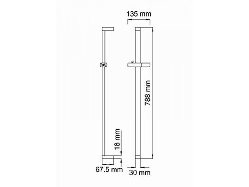 Купить Душевая штанга WasserKRAFT A037, хром