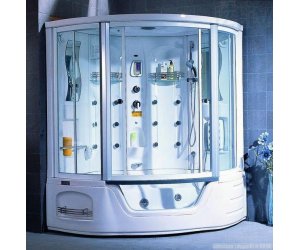 Душевая кабина Appollo A-0818, 158 x 158 см с аэромассажем и хромотерапией
