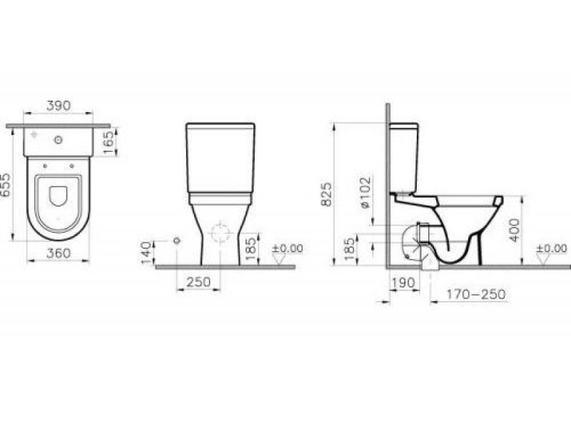 Купить Напольный унитаз Vitra S50 5332B003-0092 с функцией биде