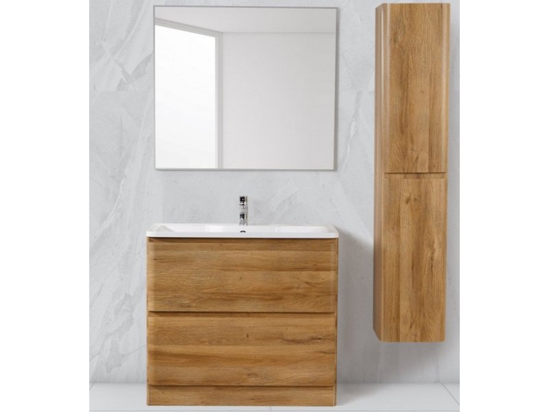 Купить Тумба под раковину BelBagno Albano-1000 ALBANO-1000-2C-PIA-RR, 100 см, цвет Rovere Rustico