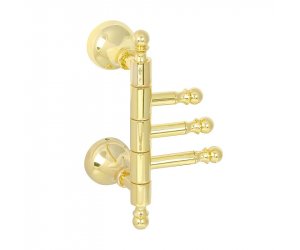 Крючок тройной поворотный Veragio Gialetta VR.GIL-6435.DO, золото
