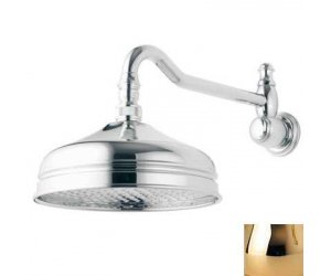 Верхний душ Bandini Antico 647220KK06, 20x20 см, 1 режим струи, с держателем, золото