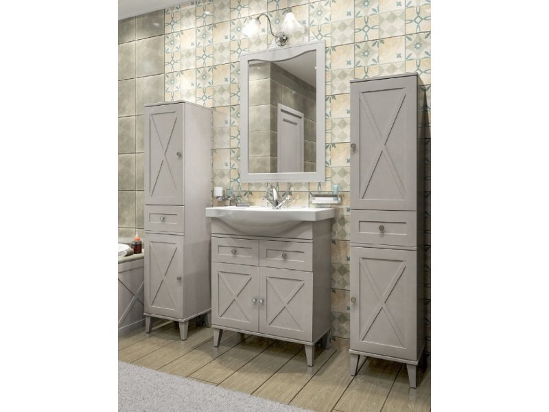 Купить Тумба под раковину Caprigo Aspetto Torino 34612 75 см, 1 ящик, цвет TК-663 деним