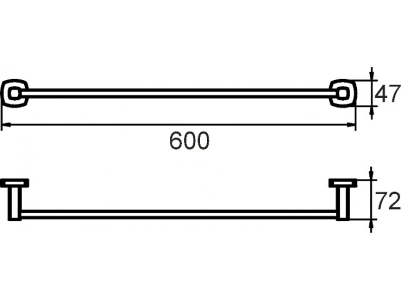 Купить Полотенцедержатель Milardo Volga VOLSM10M49, 60 см, хром
