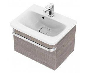 Тумба под раковину Ideal Standard Tonic II 50 см, подвесная, с подсветкой, светло-серое дерево, R4301FE
