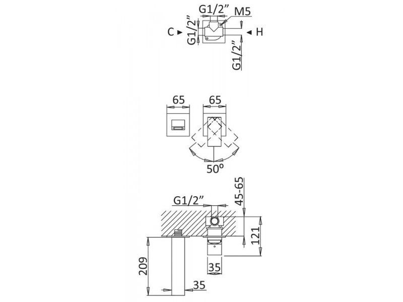 Купить Смеситель для раковины Cezares Porta PORTA-BLI2-01-W0, хром