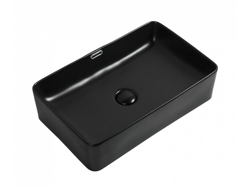 Купить Раковина Aquanet Perfect-3-MB 55 x 35 x 14 см, накладная, черный матовый, 273676