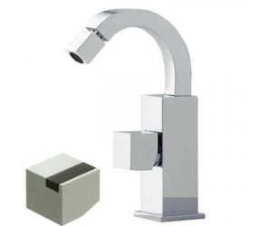 Смеситель Bandini Ice Cube 752220PN01LW для биде, никель/ручка венге