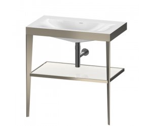 Консоль напольная Duravit XViu XV4715NB185 80 x 48 x 85 см с полкой, с раковиной без перелива, без отв., champagne matt/white high gloss lacquer